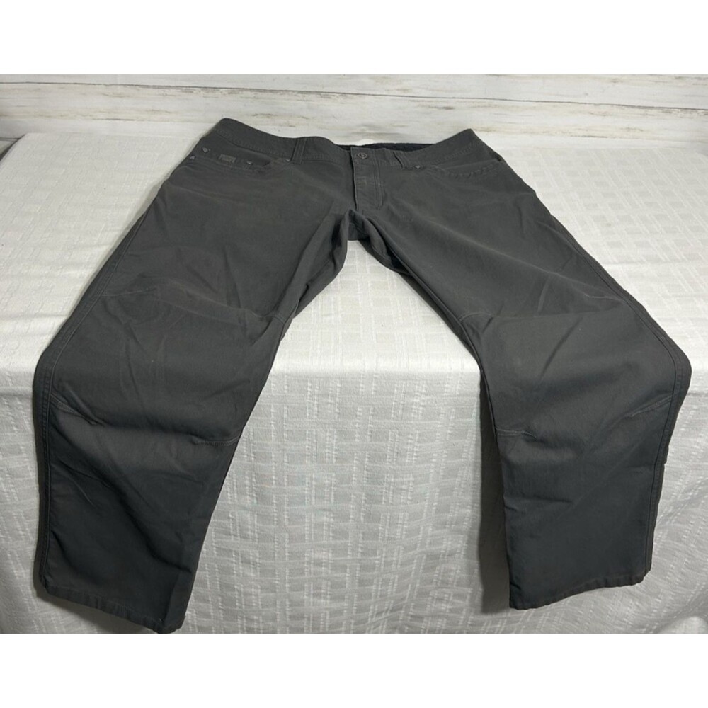 KUHL KANVUS JEAN Size 38 x 30 Men Gray Pants Stretch Canvas Hiking Trail Work